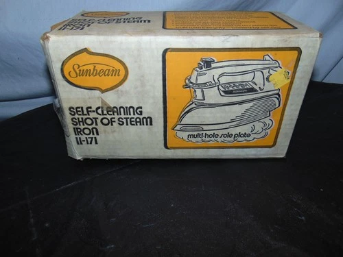 Vintage Sunbeam Self Cleaning Iron Shot Of Steam Model 11-171 TESTED
