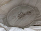 Vintage Clear Pyrex Replacement Oval Glass Lid 945 C 26 Golden Poinsettia
