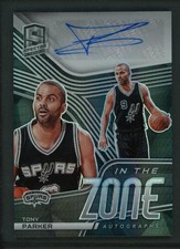 2020-21 TONY PARKER 03/10 AUTO PANINI SPECTRA IN THE ZONE HYPER AUTOGRAPHS