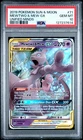 2019 POKEMON SUN & MOON UNIFIED MINDS #71 MEWTWO & MEW GX PSA 10