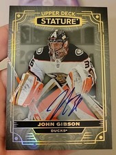 2022-23 UD SPx STATURE John Gibson PHOTO VARIANT ON CARD AUTOGRAPH SSP No. 46 