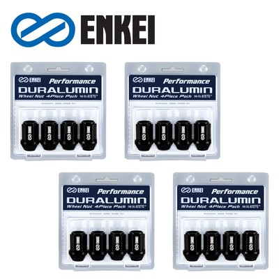 16pcs ENKEI Genuine Duralumin Wheel Lug Nut Set (No Lock) 19HEX 12x1.25 Black