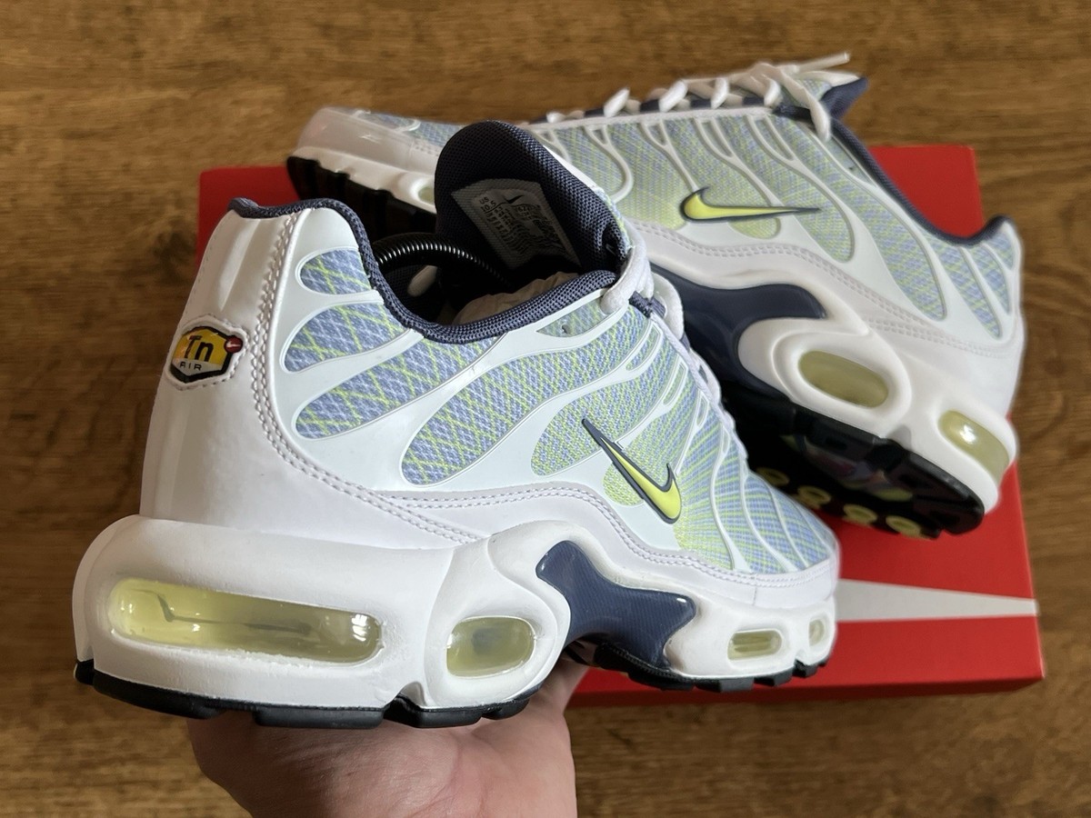 nike tuned white blue gold