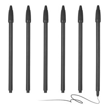 6Pcs Colored Gel Ink Pens, 0.5mm Black Gel Ink Ballpoint Pens, Black