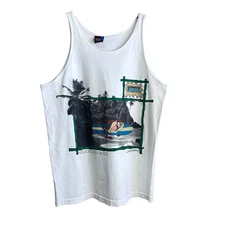 Vintage Sun Sportswear Tasmanian Devil Tank Top Mens Medium Kauai Hawaii USA