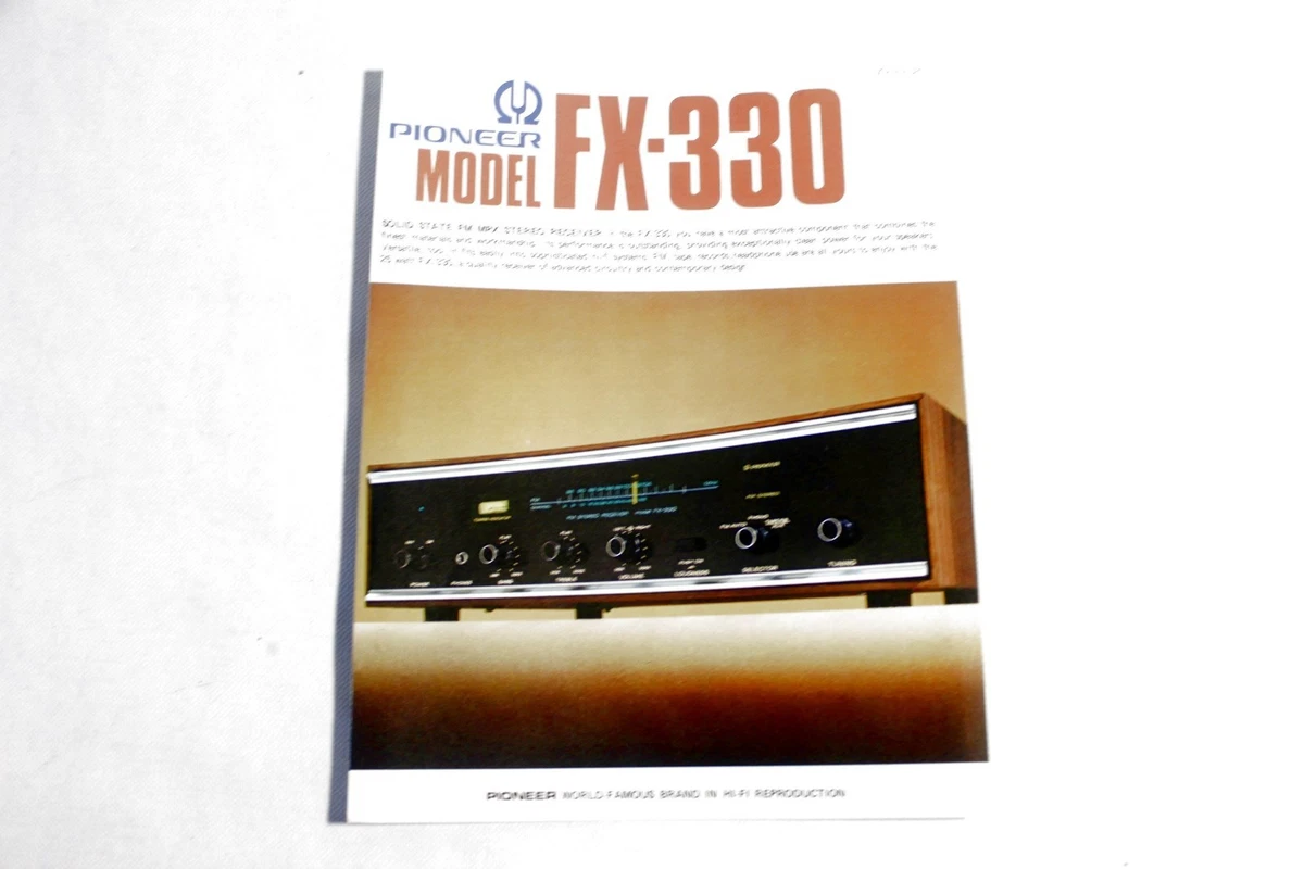 Originale Werbung / Datenblatt: Receiver PIONEER FX-330 von 1971
