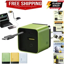 3 in 1 GaN Charger, 80 Watt All in One Charger Retractable with Type C Cable ...