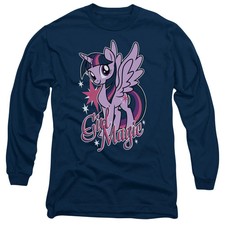 My Little Pony Tv Girl Magic Mens Long Sleeve Shirt Navy Officially Licensed