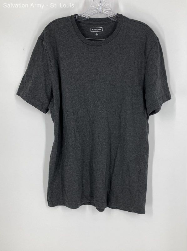Club Room Mens Gray Cotton Short Sleeve Crew Neck Pullover T-Shirt Size Large