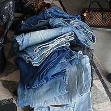 Lee Mixed Denim Jeans Clothing Job Lot Bundle - Leather Patch Shown