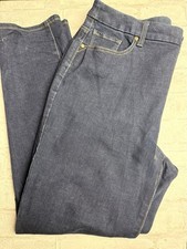 Chicos So Slimming Girlfriend Slim Leg Ankle Jeans Dark Wash Blue Size 1.5 10