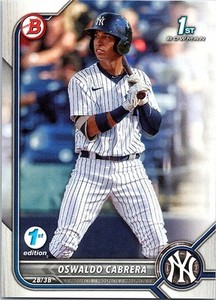 Oswaldo Cabrera 2022 Bowman 1st Edition #BPPF-17 New York Yankees