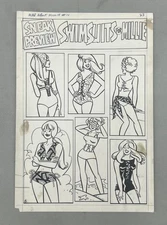 Original Art Mad About Millie #14 Bathing Suit Splash Page Stan Goldberg Marvel