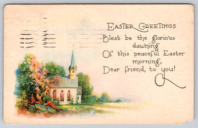 Postcard Easter Greetings Blest be the Glorius Dawning
