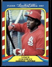 1987 Fleer Limited Edition #10 Vince Coleman 0501I