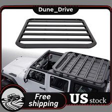 Textured Black Half Length Aluminum Rack Roof For 2007-2018 Jeep Wrangler Jk