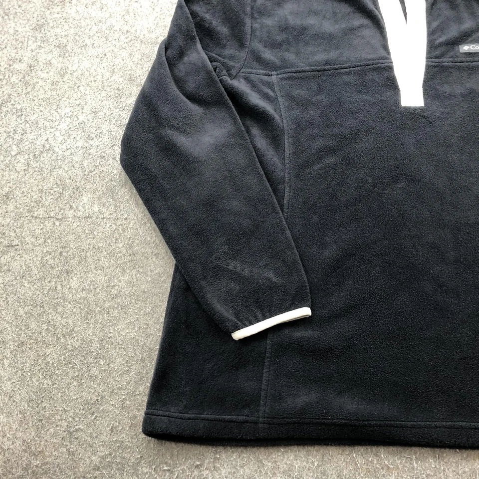 Pullover Columbia para mujer 1X negro en contraste a presión media tapeta manga larga polar Foto 2 de 4