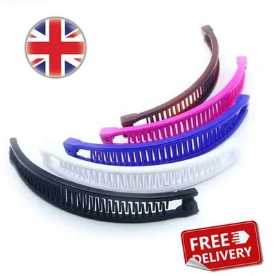Hair do Large Banana Hair Clip Tort Twisted Long Fish Clip Comb Grip UK Seller - Image 1 of 4