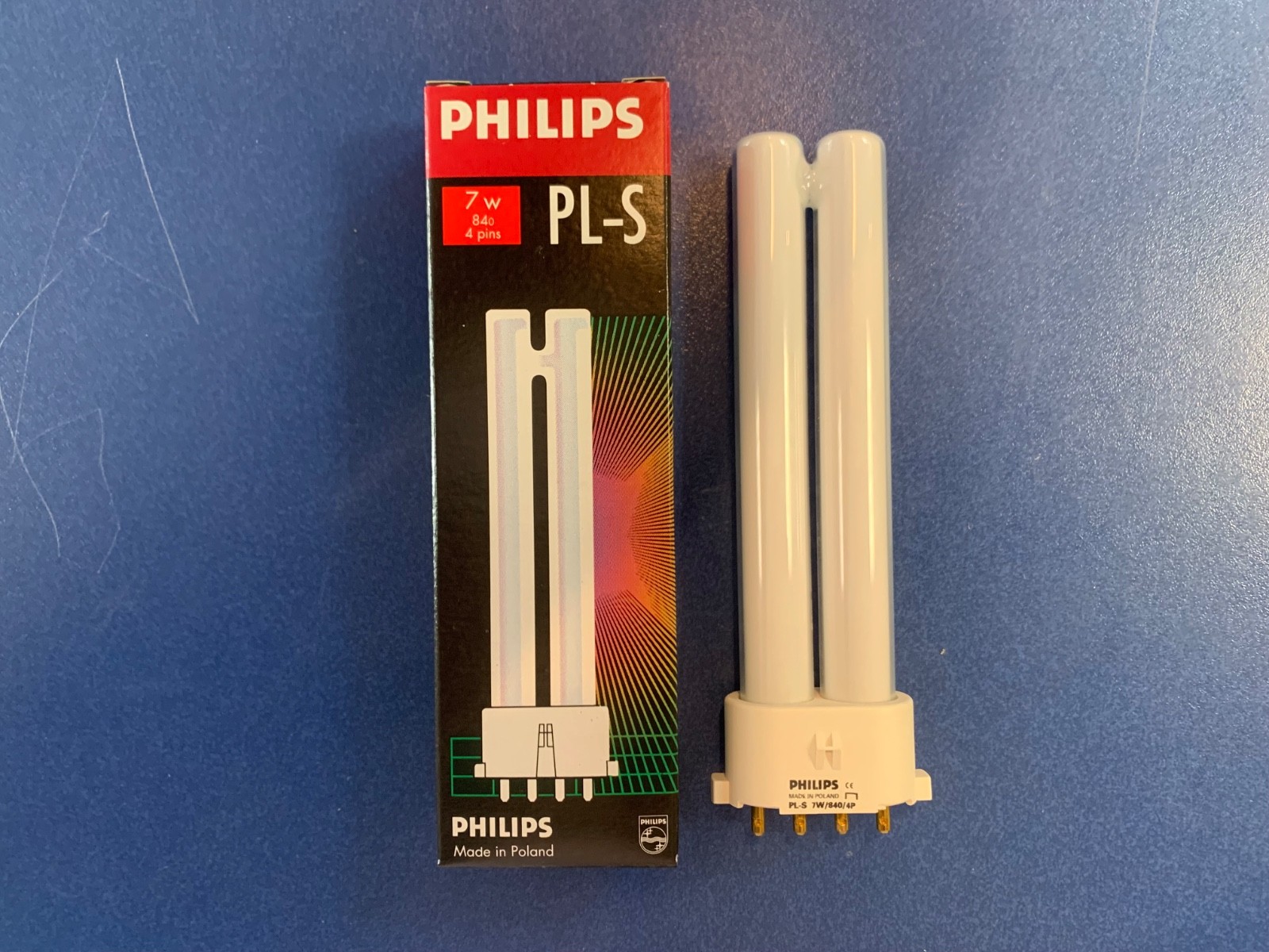 PHILIPS PL-S 840 Kalt Weiß Kompaktleuchtstofflampe 4P Cool White 2G7 8.000h