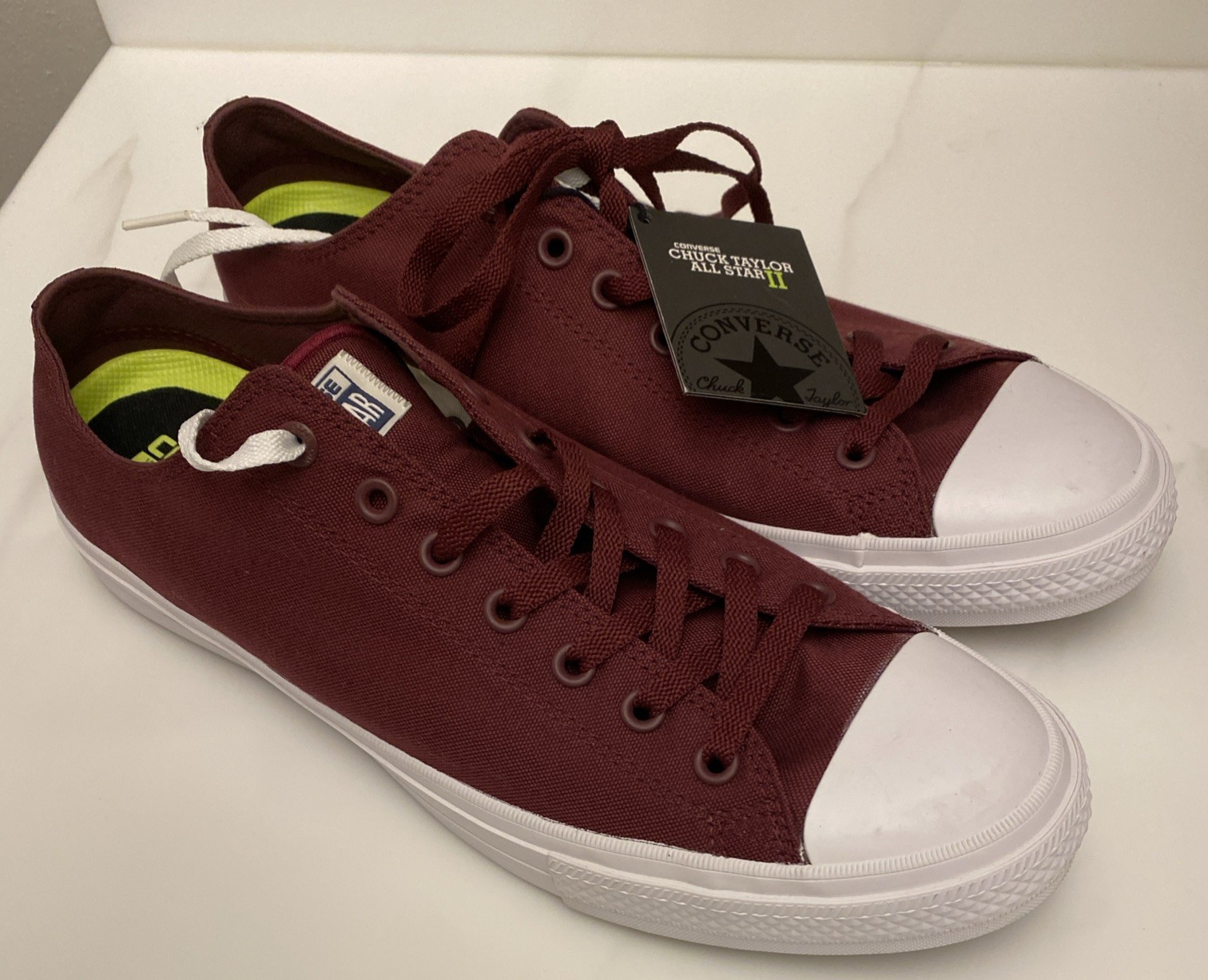 NEW Converse Chuck Taylor II Sneakers Lunarlon Burgundy 150150C Men’s SZ 13 thumbnail 8