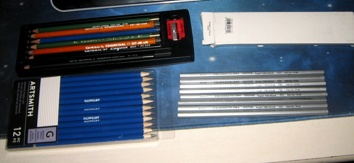Prismacolor Verithin SILVER  #753 Colored Pencils, Artsmith, General's + MORE
