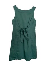 Anthropologie Holding Horses Green Sleeveless Dress size 4 Knee Length Waist Tie