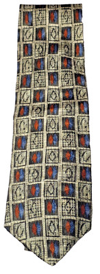 Vintage Ferrell Reed for Furmans Geometric Design Hand Made All Silk Necktie