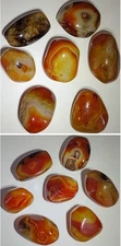 Sardonyx Large Polished Tumbled Stones Lot 440g | 7 Pc Set | 41–49mm Natural