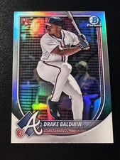 2025 Bowman Chrome Red Logo Variation Rookie Drake Baldwin #75 Refractor Braves