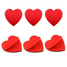 6 Pack Heart Shaped Red Sticky Notes - Cute Sticky Notes for , Office Home