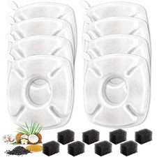 16 Pcs Cat Water Fountain Replacement Filters, 8 Pack Pet Fountain Filters 8 ...