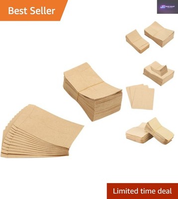 Robuste 50 Stück braune Kraftpapier Umschläge für Münzen, Schmuck & Samen - 6x10cm
