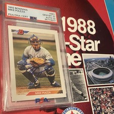 1992 Bowman Mike Piazza PSA 10 Auto 10 Low Pop Piazza Grail Dodgers HOF
