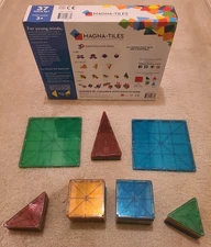Magna-Tiles 37 Piece Set, Clear Colors