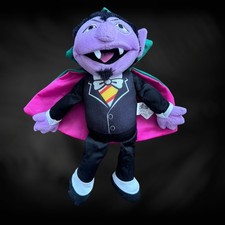 2011 Sesame Street Place Count Von Count Vampire Plush Stuffed Toy 12”