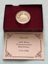 George Washington 250th Anniversary Silver Half-Dollar Coin - Proof