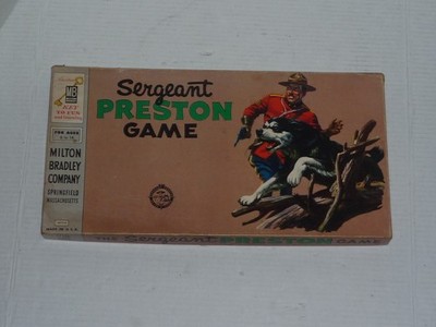 VINTAGE 1956 MILTON BRADLEY MB SERGEANT PRESTON BOARD GAME 100% COMPLETE NICE