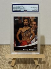 Tarjeta automática firmada Leaf Manny Pacquiao 2022 #Ex-06 PSA compra auténtica Mayweather
