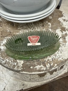 Vogue NOS  #10 Green Oval Metal Flower Frog