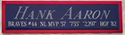 HANK AARON BRAVES NAMEPLATE FOR AUTOGRAPHED Signed BAT-JERSEY-BASEBALL-PHOTO-CAP