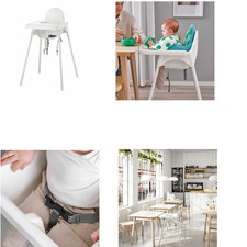 Ikea Seggiolone Antilop con Vassoio Bianco e Cintura di Sicurezza, Seggiolone Neonato Nuovo