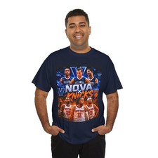 Camiseta de baloncesto Nova Knicks con póster | Camiseta gráfica de jugadores de equipo