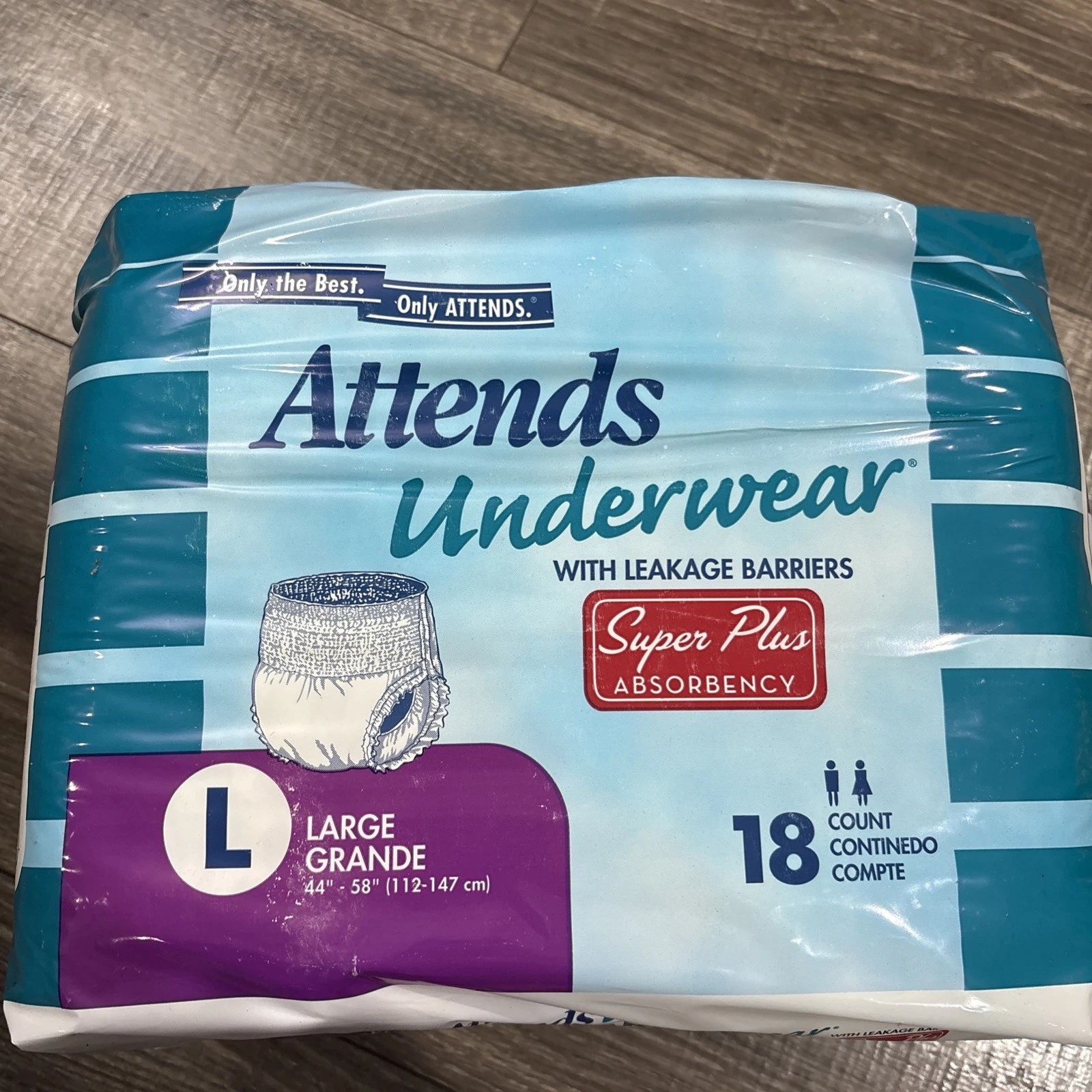 Attends AP0730 Disposable Cloth Diaper - Large, Package of 18 - 4 Packs