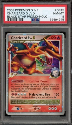 Pokemon Charizard G Lv.X Black Star Holo Promo DP45 PSA 8