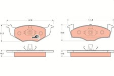 TRW Bremsbeläge Satz Vorne für VW GOLF III (1H1) GDB1218