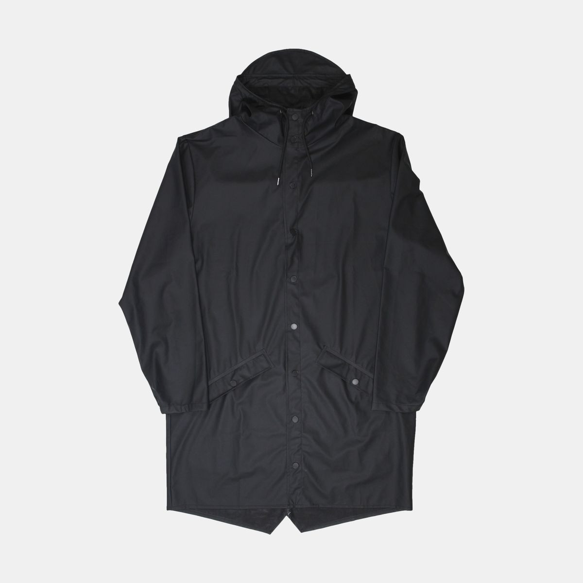 Rains Long Jacket / Size XS / Mens / Black / Polyurethane