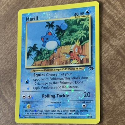 Marill Southern s 英語版 11/18 Pokémon Marill Reverse Holo Promo Southern Islands 11/18 Eng Card