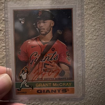 2025 Topps Heritage Grant McCray (RC) Real Ones Red Ink Auto /76 #ROA-GM