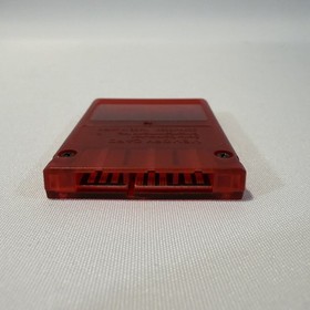Sony PlayStation 2 OEM Clear Red Memory Card PS2 Video Game Save Accessory