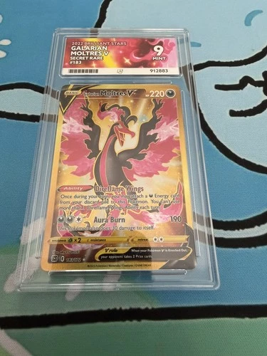 Galarian Moltres V 183/172 Pokemon Brilliant Stars ACE 9 Mint Graded Secret Rare